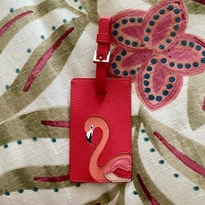 Kate Spade Flamingo Luggage Tag